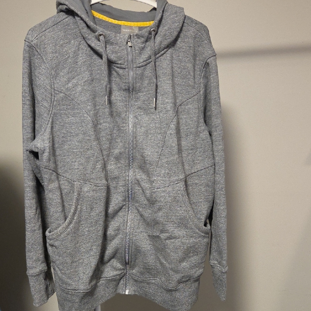 Shambhala Zip‑Up Hoodie Gray Cozy Everyday Plus Size 2X